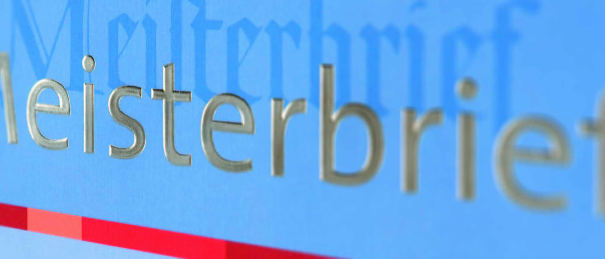 Meisterbrief Handwerkskammer für Unterfranken, Meistertitel