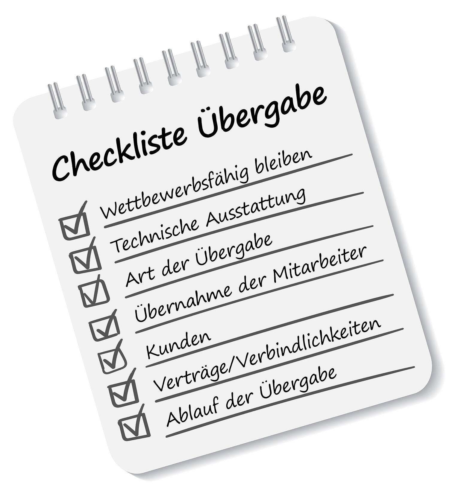 Checkliste zur Vorbereitung der Unternehmensnachfolge