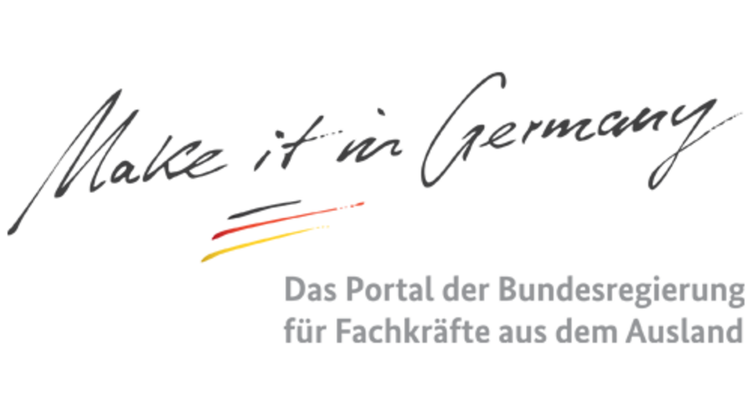 Logo des Portals der Bundesregierung für Fachkräfte aus dem Ausland "Make it in Germany"