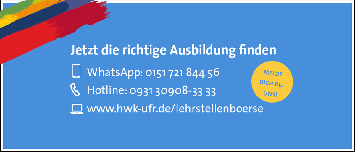 Jetzt die passende Ausbildung finden I Beratung Handwerkskammer für Unterfranken Jetzt die passende Ausbildung finden I Beratung Handwerkskammer für Unterfranken