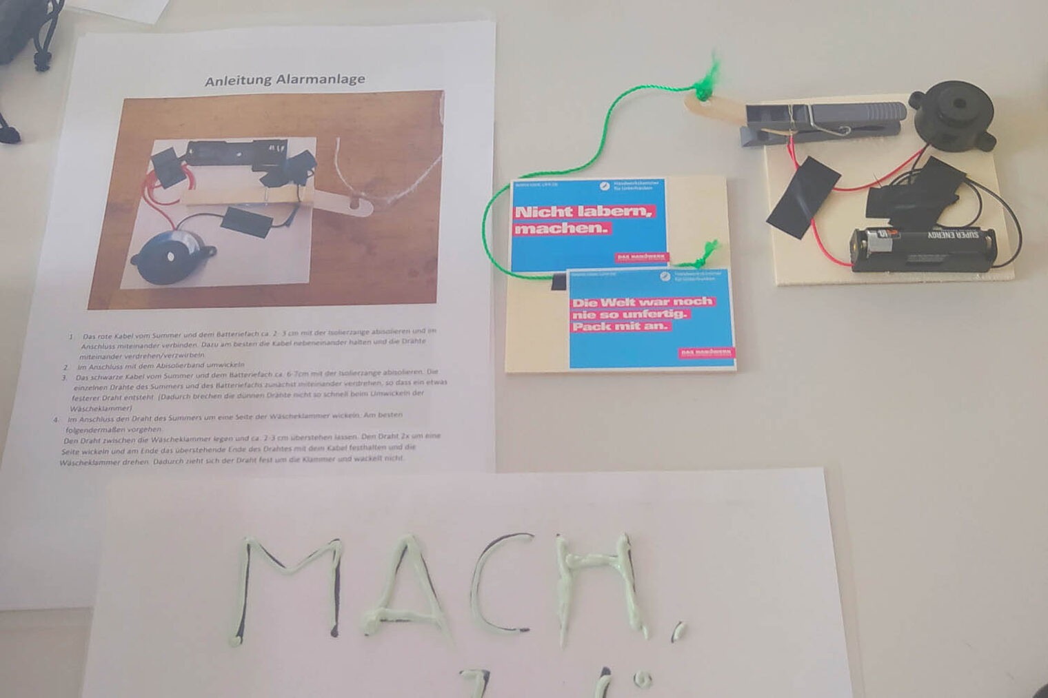 Sommercamp Handwerk_Alarmanlage