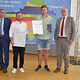 (v. l.) Michael Bissert, Präsident der Handwerkskammer für Unterfranken, Sebastian Haas, Schwindbräu GmbH aus Aschaffenburg, und Julian Dirnhofer, Bundessieger im Beruf Brauer und Mälzer, sowie Ludwig Paul, Hauptgeschäftsführer der Handwerkskammer für Unterfranken.