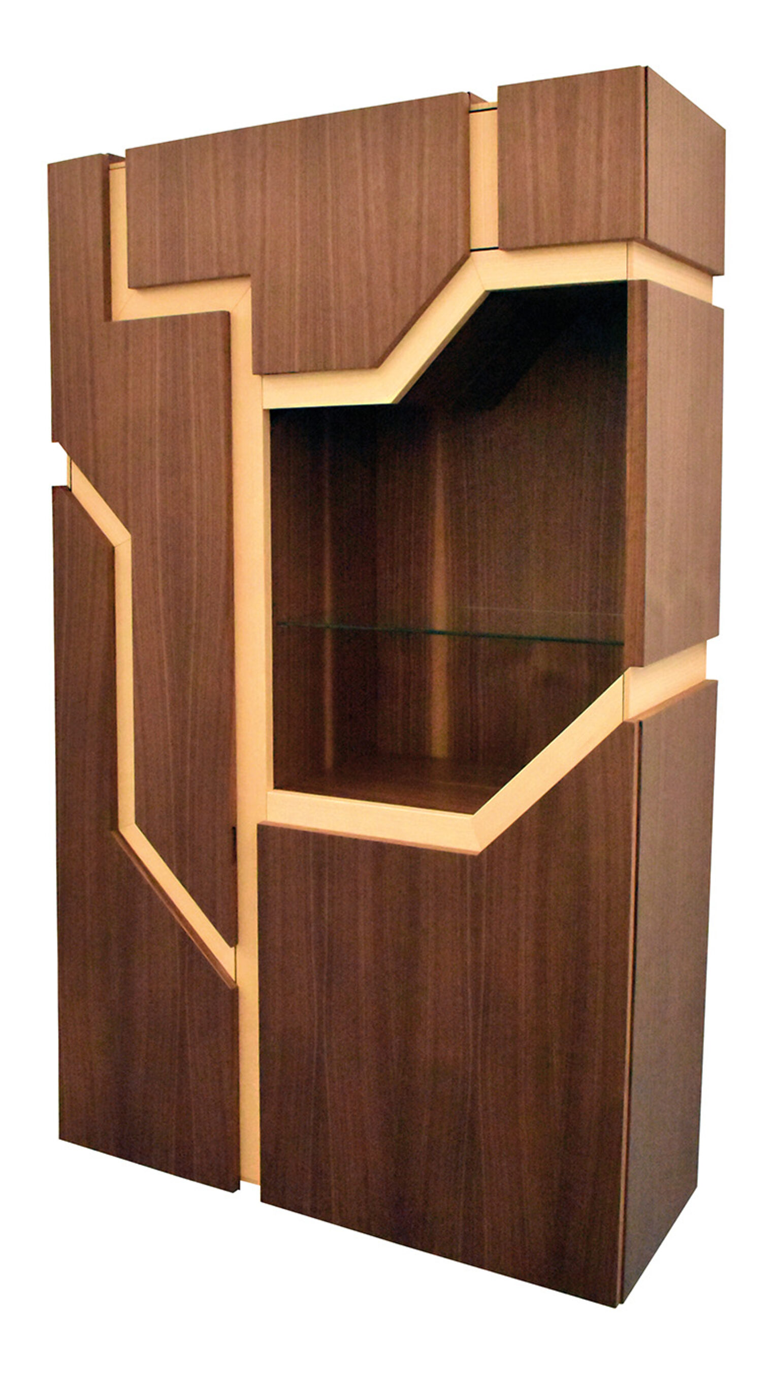 Schreinermeisterstück Gesamtansicht Wohnzimmerschrank