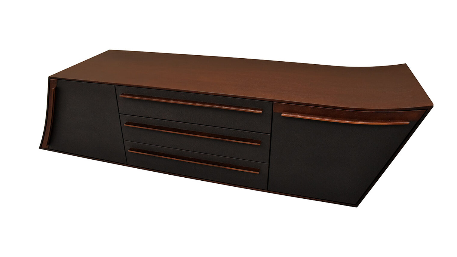 Schreinermeisterstück paralellogrammförmiges hängendes Sideboard