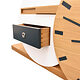 Schreinermeisterstück Hängesideboard mit Uhr und ausziehbarem Versteck