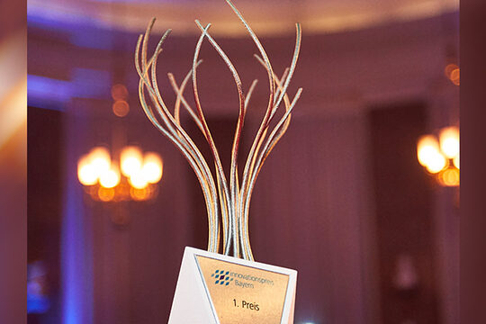 Preis/Trophäe des Innovationspreises Bayern