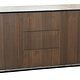 Schreinermeisterstück Gesamtansicht Sideboard aus Eiche und Naturstein