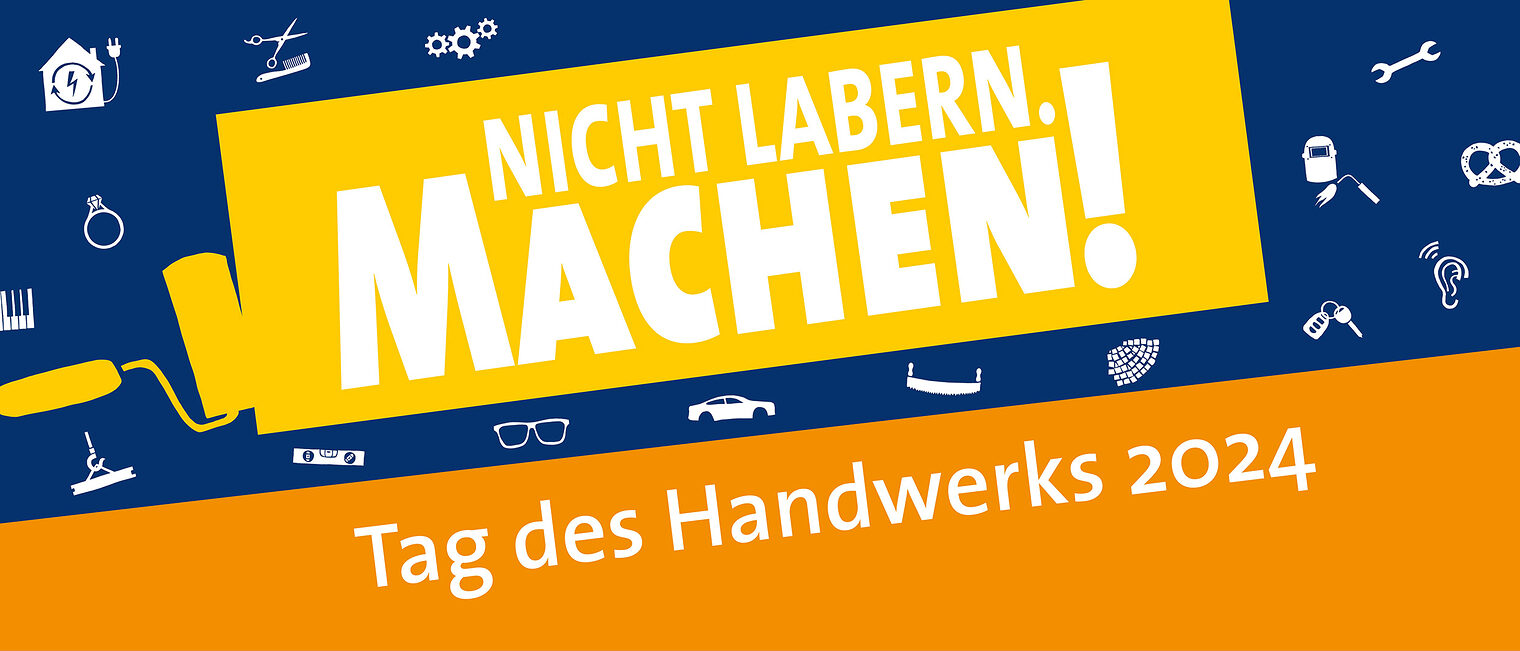 Grafik mit Ankündigung zum Tag des Handwerks 2024 in Schweinfurt